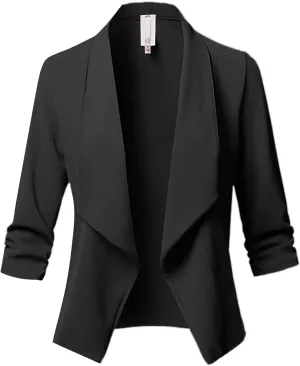 ChicCrate Blazer Jackets for Women Casual Long Sleeve Elegant Work Office Jacket Open Front Cardigan Outwear