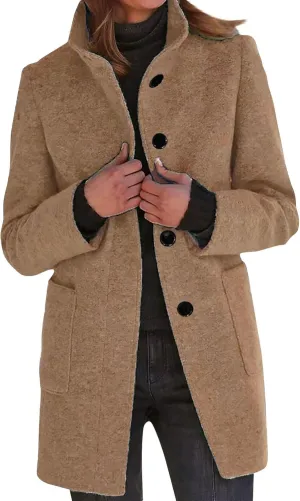 ChicCrate Women trench Coat Winter Long Jacket casual elegant peacoat trendy overcoat Outwear
