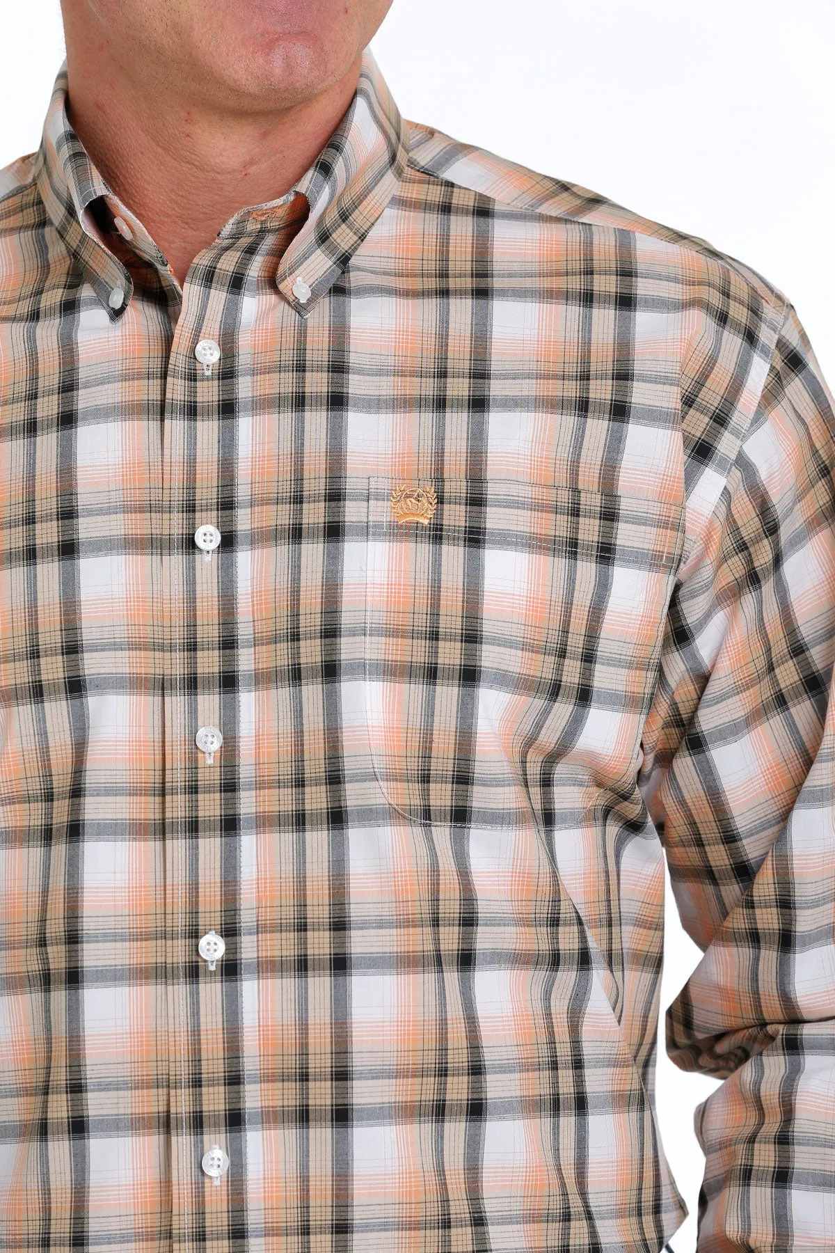 Cinch Men's Plaid Long Sleeve Western Shirt