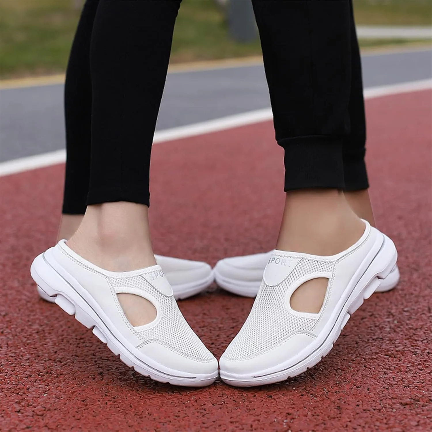 Clogs for Women 2025 Casual Non Slip Orthopedic Sneakers Breathable Mesh Walking Mules Sneakers Comfort Support Sports Sandals Closed Toe Slides Walking Shoes