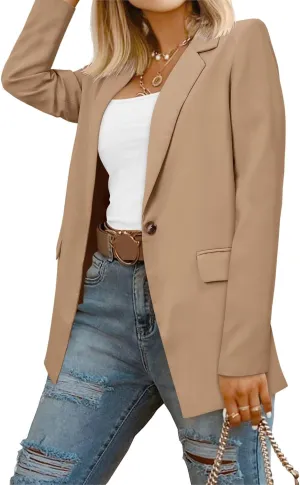 CRAZY GRID Women Business Casual Blazers with Lined Professional Work Suit Jacket with Pockets