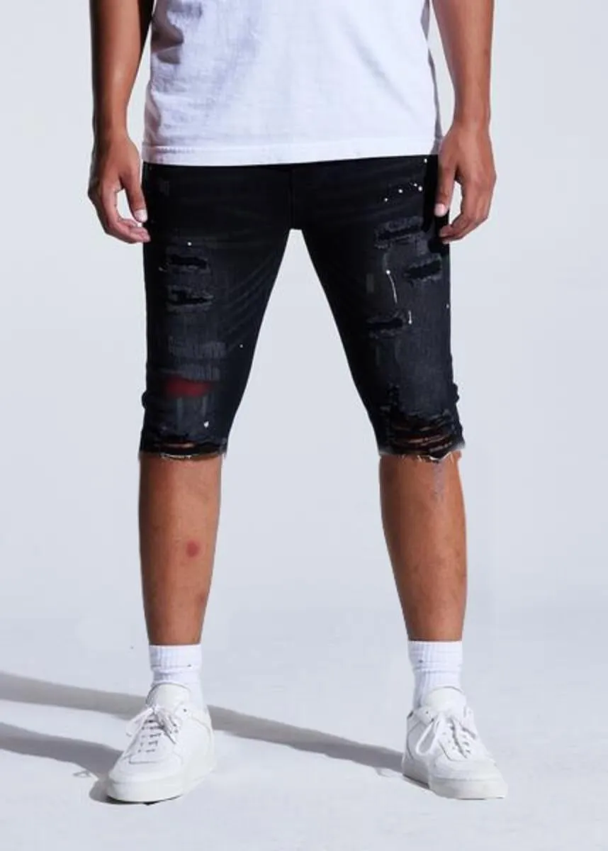 CRYSP DENIM PHILIPS BLACK SHORTS