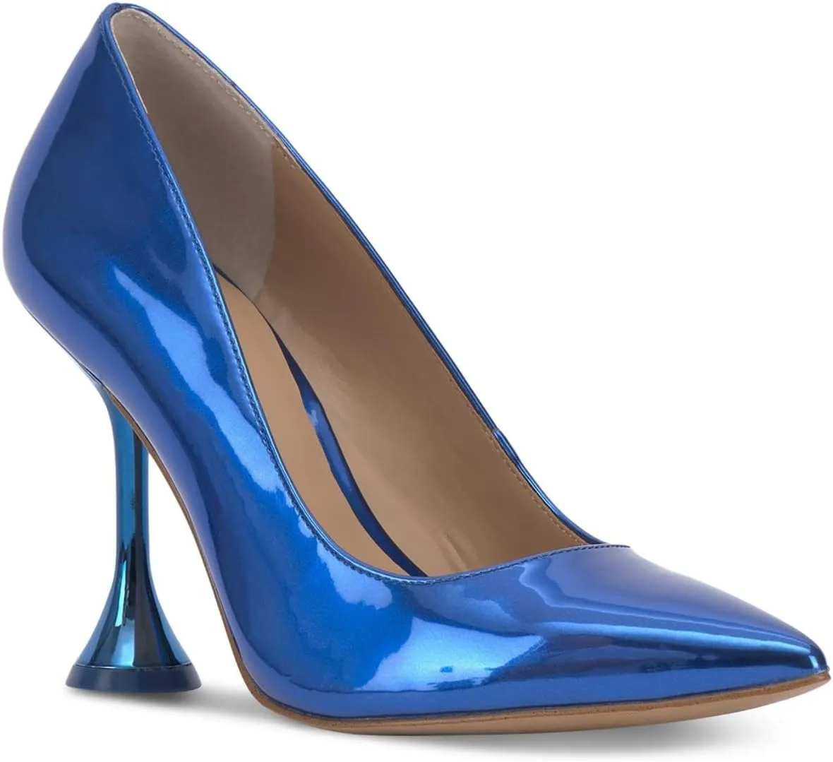 Cufflinks Inc. INC Womens Savitri Pointed Toe Patent Pumps Blue 8 Medium (B,M)