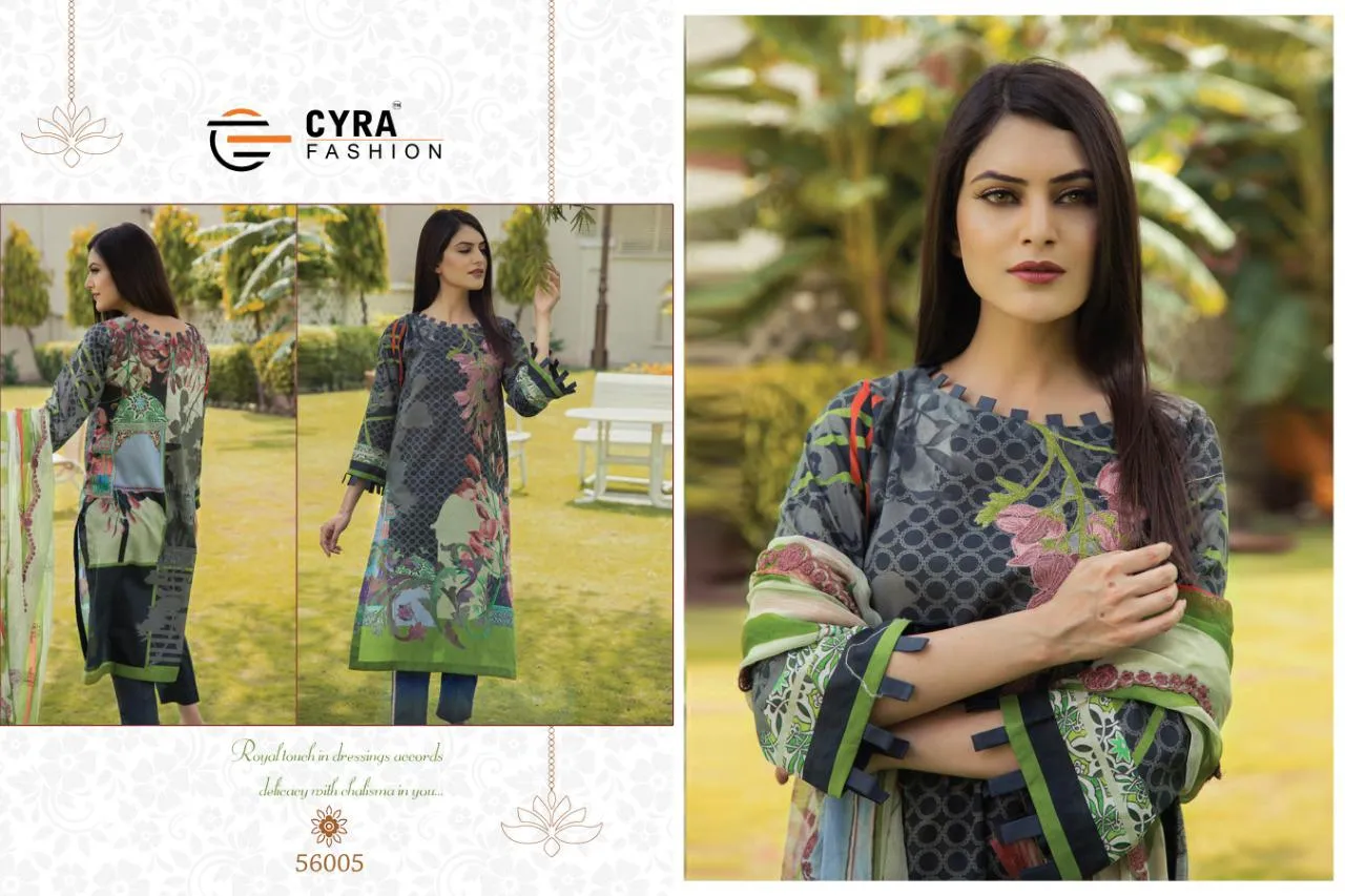 Cyra Fashion Launched Anabia Jam Cotton Embroidery Work Casual Wear Salwar Suits