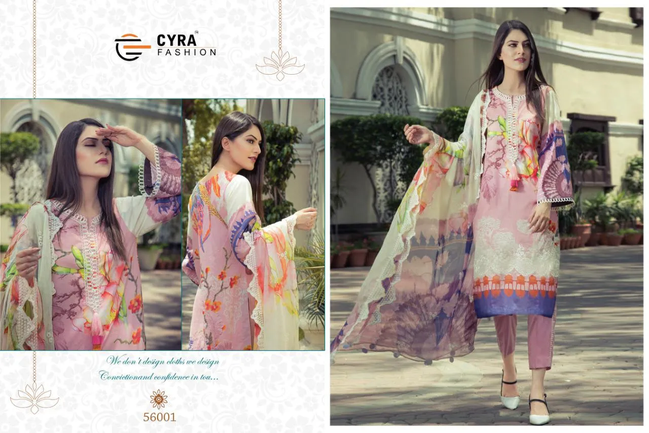 Cyra Fashion Launched Anabia Jam Cotton Embroidery Work Casual Wear Salwar Suits