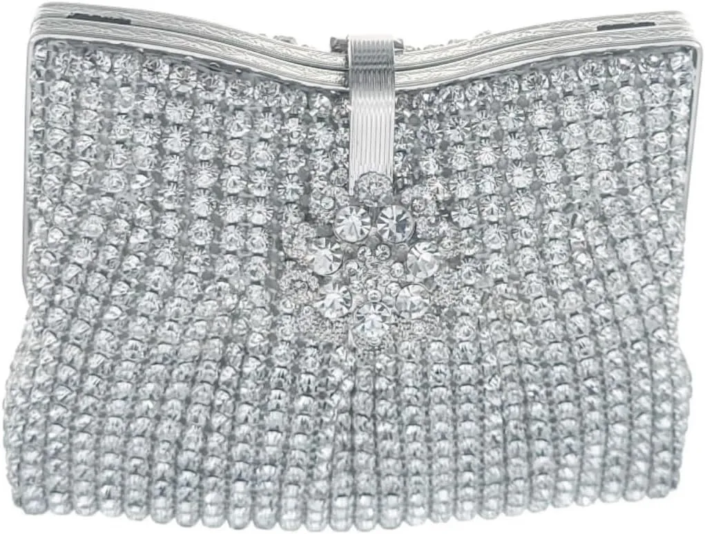 Dazzling Crystal Rhinestone Evening Clutch Bag Handbag Cocktail Prom Wedding Formal Purse (#E200RBcs)