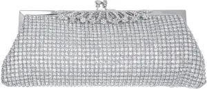 Dazzling Crystal Rhinestone Evening Clutch Bag Handbag Cocktail Prom Wedding Formal Purse (#E201RBcs)