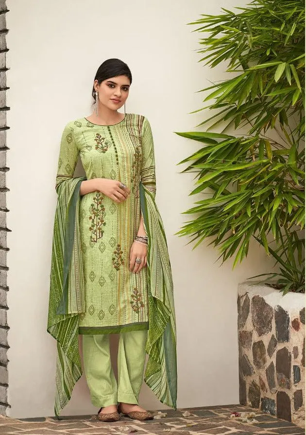 Deepsy Suit Presents Aura Cotton Printed Embroidery Work Casual Wear Salwar Suits
