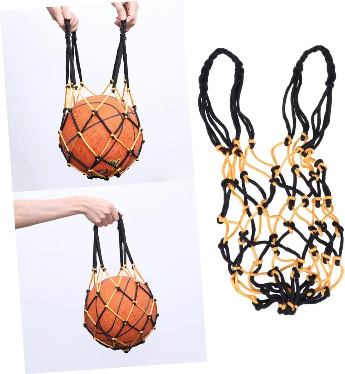 Drawstring mesh ball bag Net mesh beach bag Basketball Equipment Bags basketball holder bag Soccer Bag soccer ball bag storage single ball football bag mesh bag Braided rope