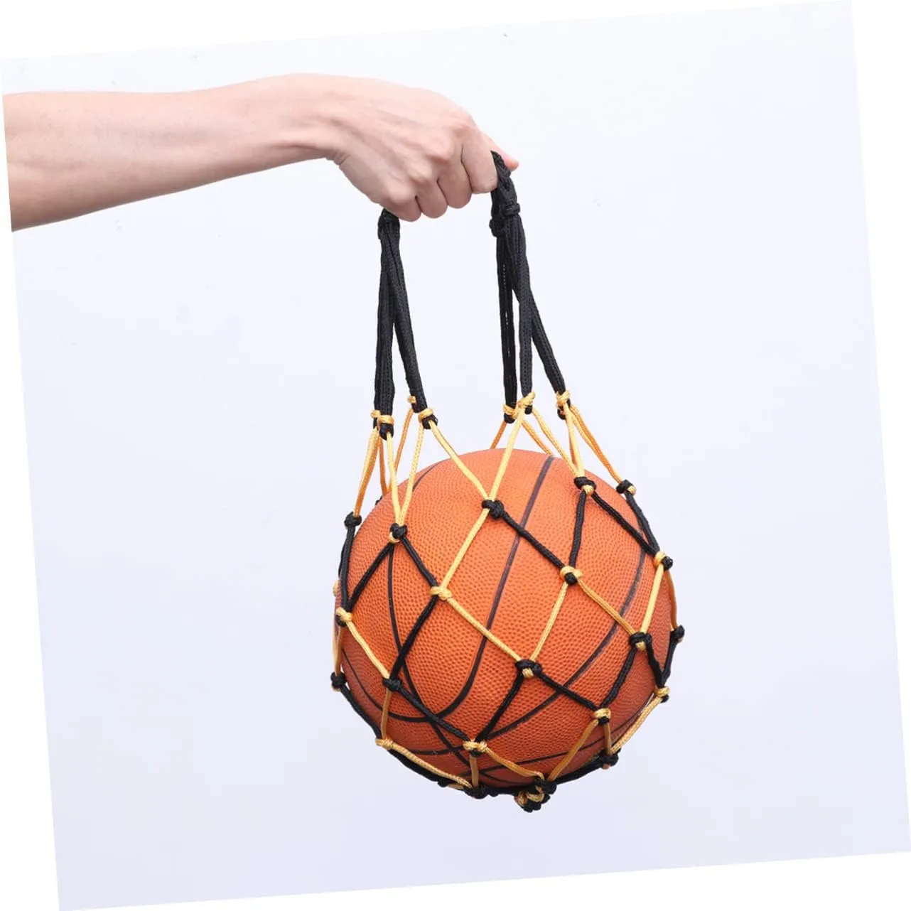 Drawstring mesh ball bag Net mesh beach bag Basketball Equipment Bags basketball holder bag Soccer Bag soccer ball bag storage single ball football bag mesh bag Braided rope