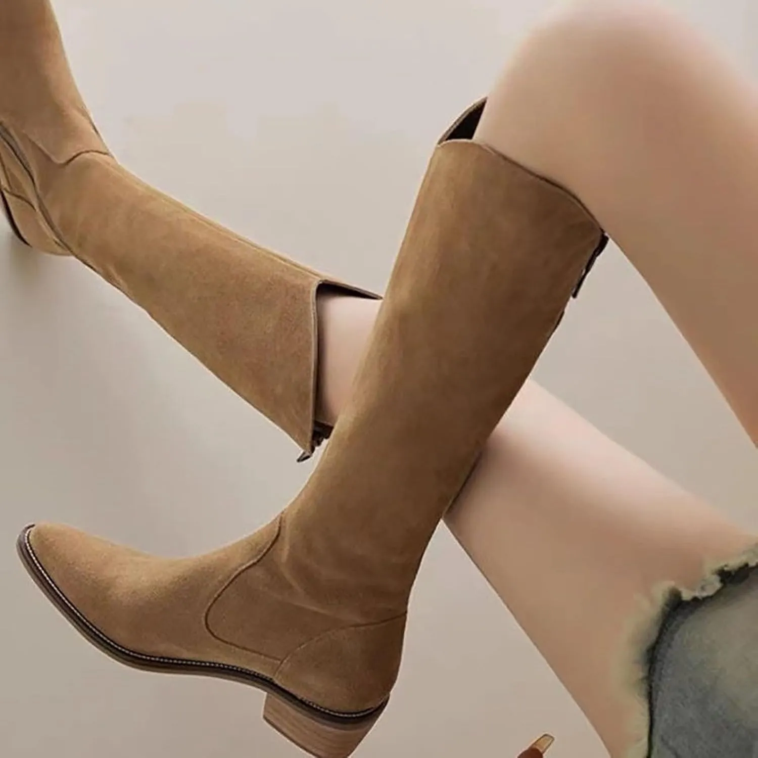 Dress Boots Women Black Womens Boots Pointed Boots for Women No Heel Booties Women'S Ankle Boots & Booties Wide Brown Boots for Women Ankle