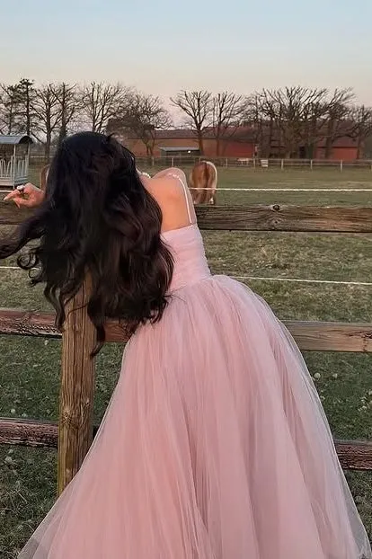 Elegant Sweetheart Sleeveless Empire Tulle A-Line Party Prom Dress