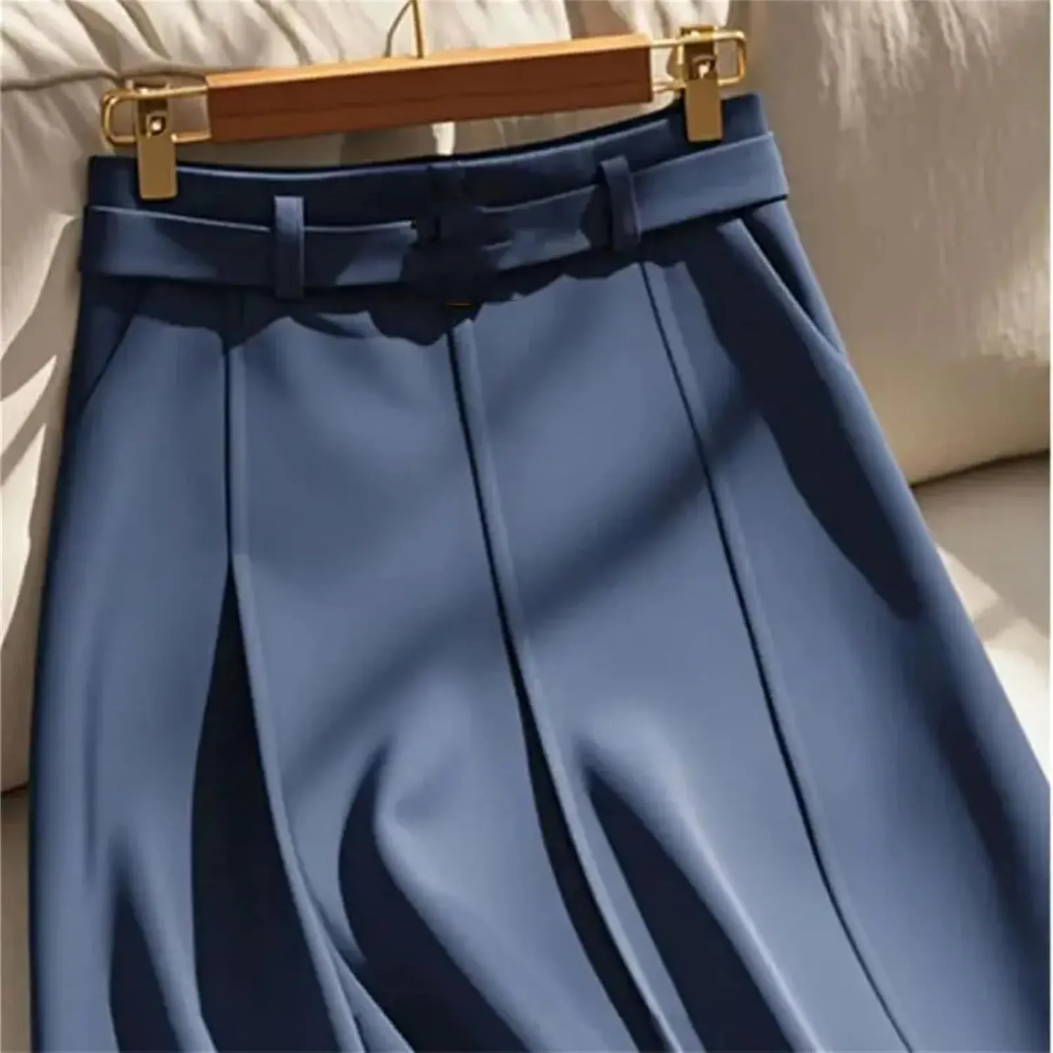 Fashion A-Line Skirt Women Pleated A-Line Midi Skirts Office Lady High Waist Half Skirt