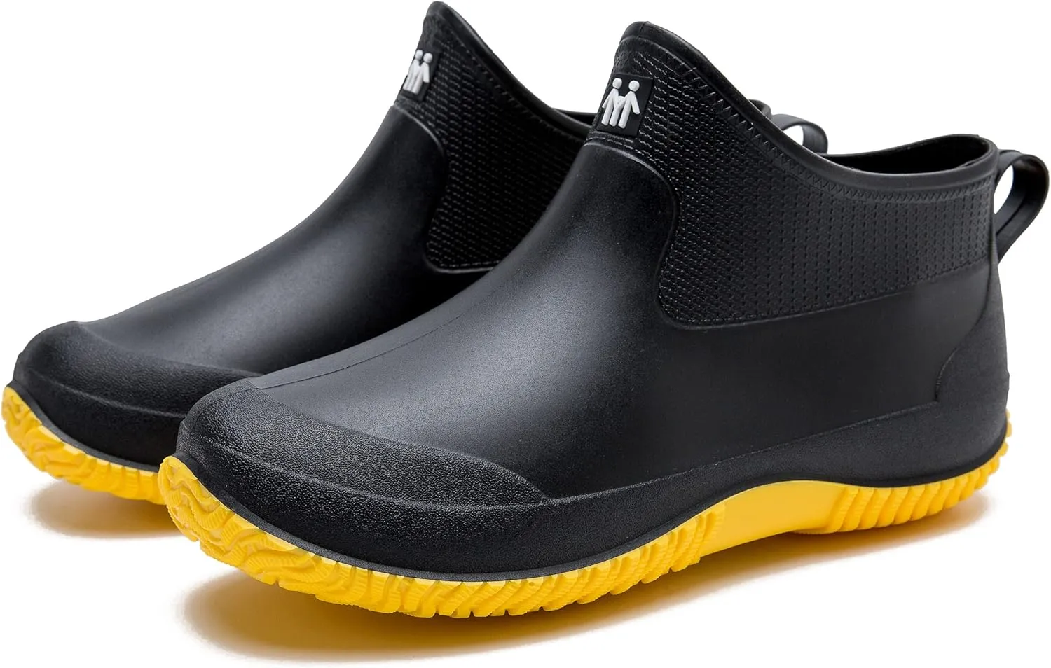 fereshte Men's Ankle Rain Boots Waterproof PVC Short Garden Boots