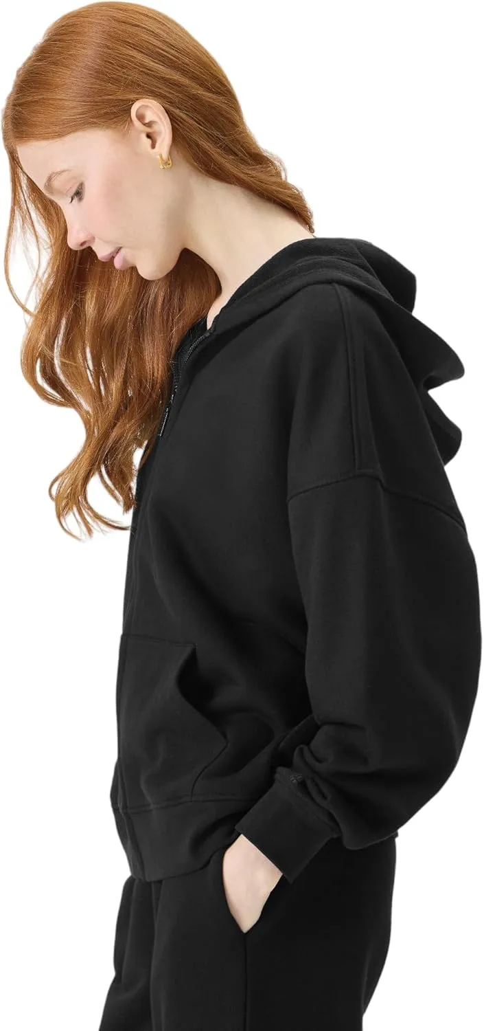 florence by mills Women's Cozy Crush Oversized Zip Hoodie