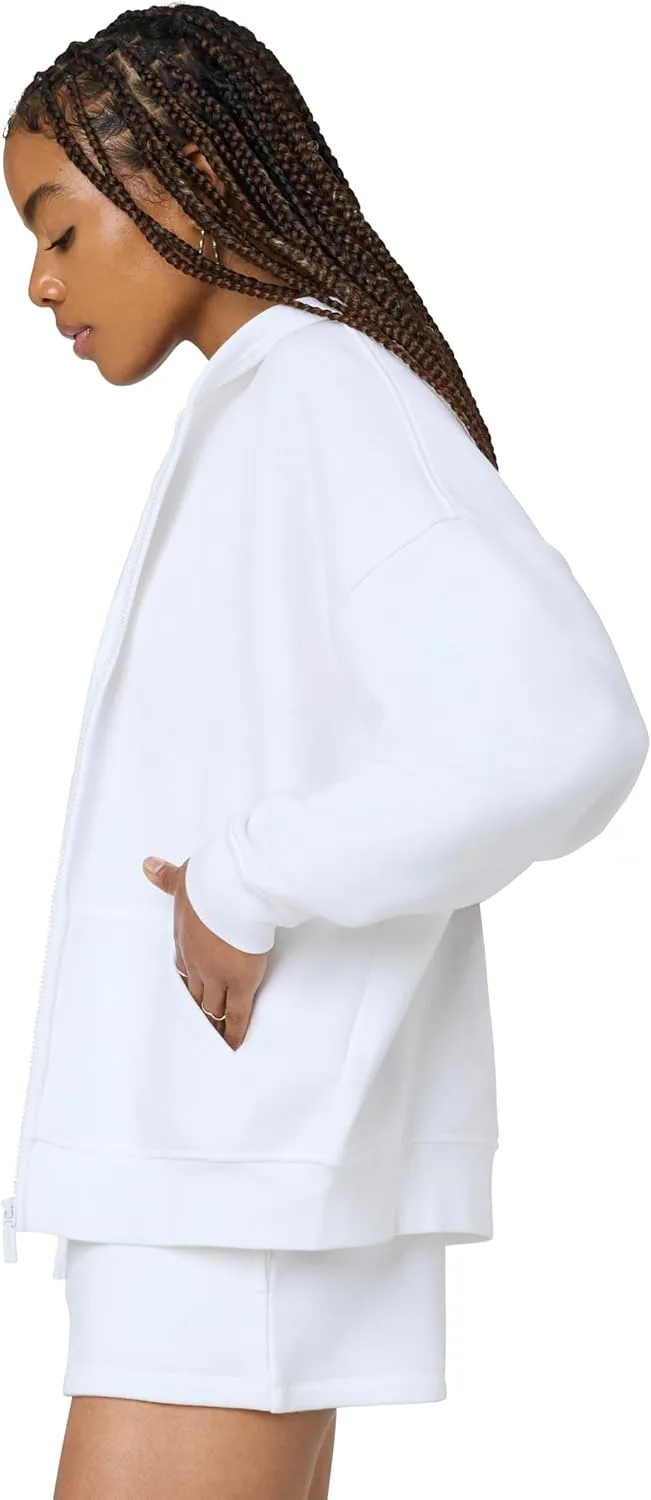 florence by mills Women's Cozy Crush Oversized Zip Hoodie