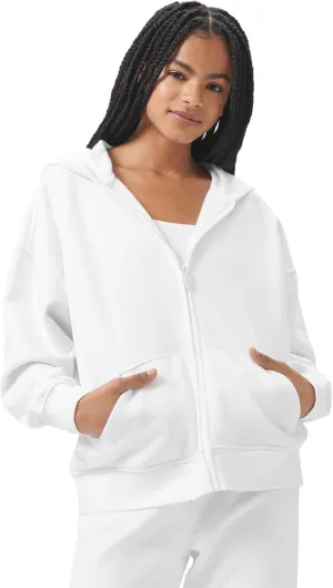 florence by mills Women's Cozy Crush Oversized Zip Hoodie