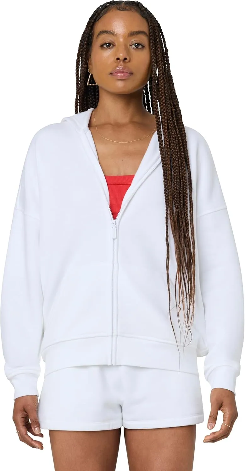 florence by mills Women's Cozy Crush Oversized Zip Hoodie