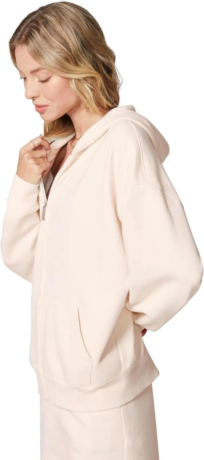 florence by mills Women's Cozy Crush Slouchy Sleeve Oversized Zip Hoodie