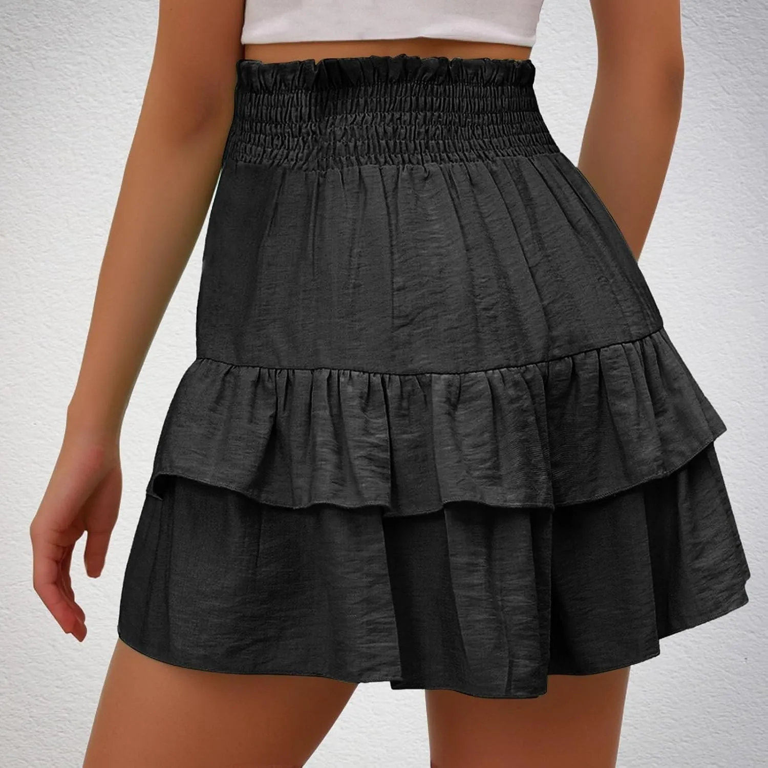 Flowy Shorts for Women Casual Boho Floral Skorts Ruffle Mini Skirts Running Tennis Butterfly Shorts Skorts Shorts