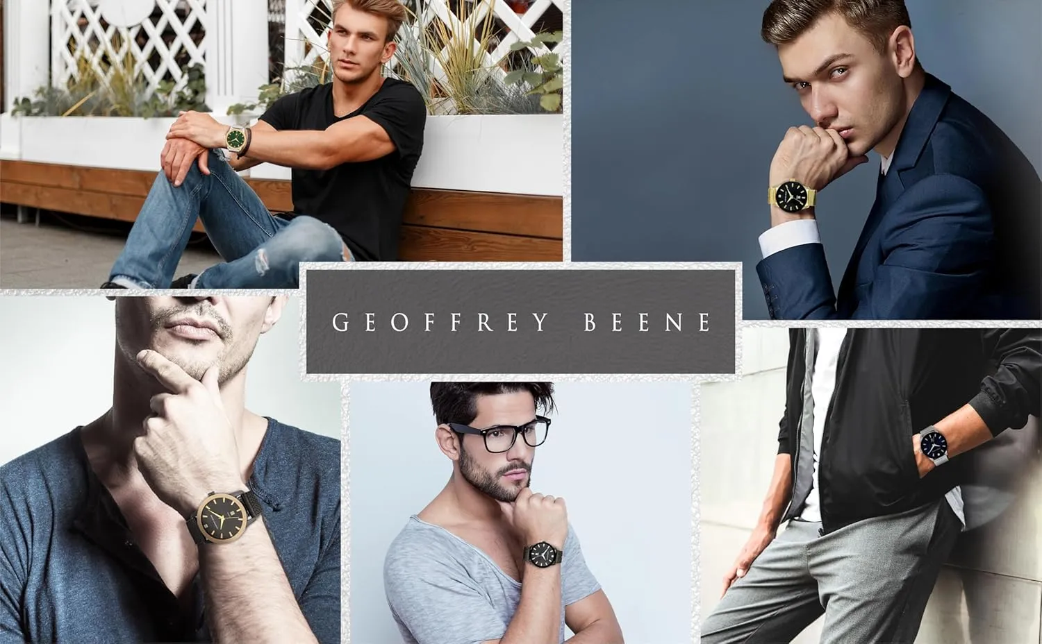 Geoffrey Beene Mens Watch - Stainless Steel Mesh Band Quartz Movement Analog Watch for Men, Gift for Men, Formal or Business Casual Minimalist Wrist Watches 42mm