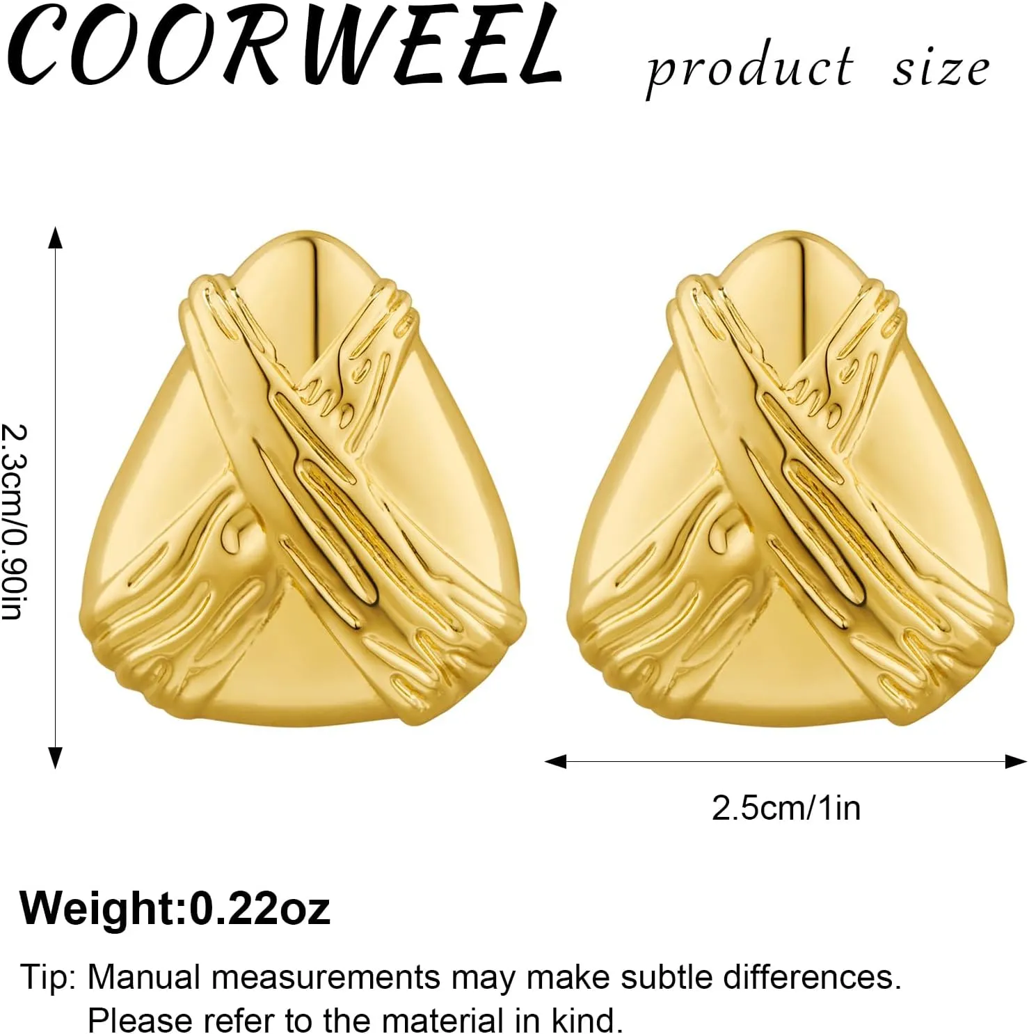 Gold Large Textured Stud Earrings for Women Trendy Vintage Statement Shell Earrings Ocean Beach Jewelry Gift
