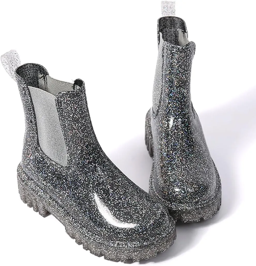 Harssidanzar Womens Ankle Rain Boots Waterproof Chelsea Boots,Anti-Slipping Rainboots and Garden Shoes for Ladies with Comfortable Insoles HL211US