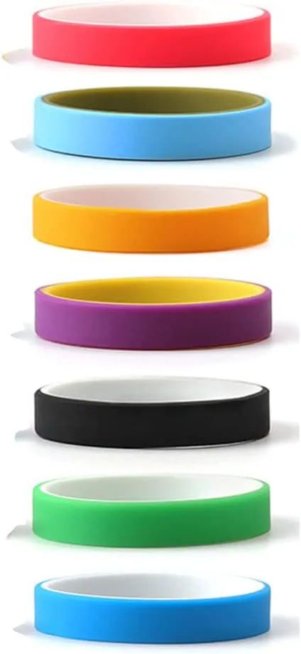 Hebrew Symbol Chai David Star Jesus Cross Religious Silicone Bangle Two-Layer Wristband for Adults Teens Israel Judaica Jewelry, 7.48in