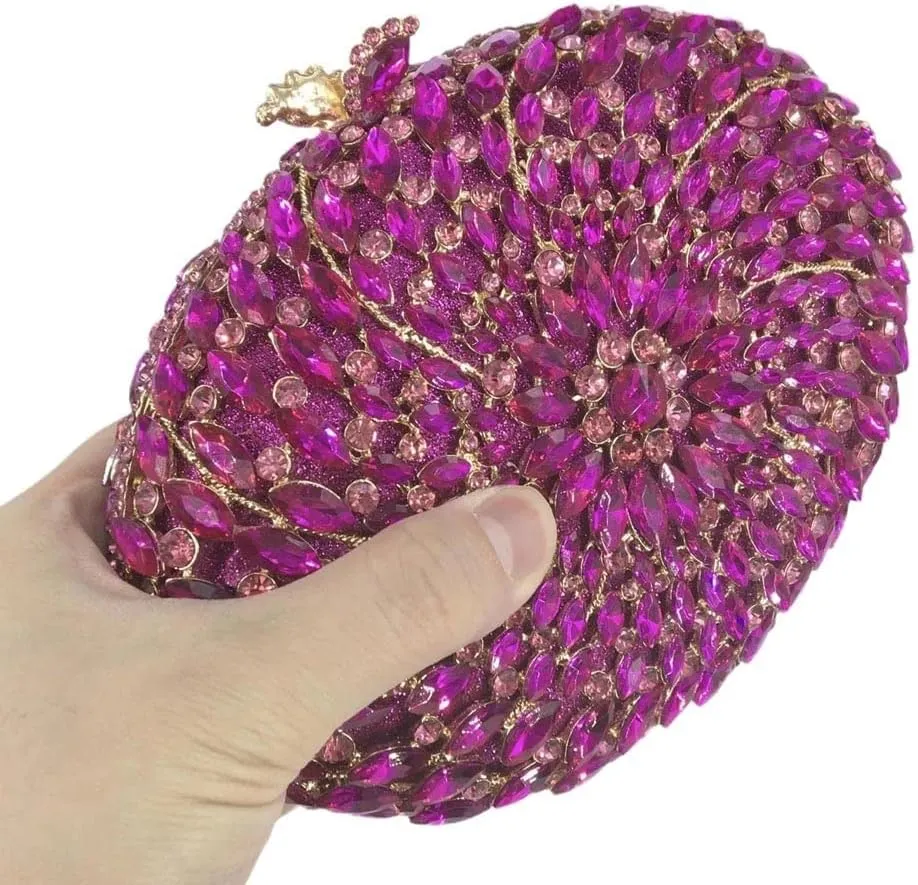 Hollow Out Dazzling Crystal Women Evening Bags Hard Case Ladies Party Clutch Wedding Handbag
