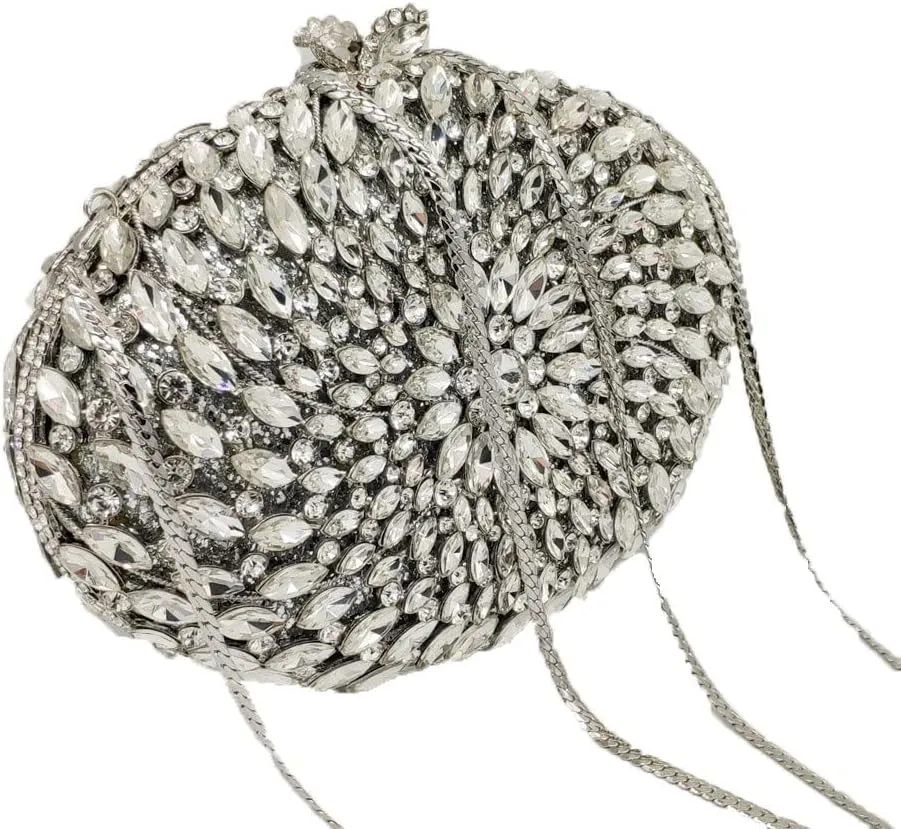Hollow Out Dazzling Crystal Women Evening Bags Hard Case Ladies Party Clutch Wedding Handbag