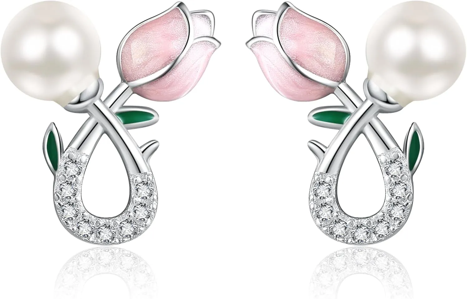 Horse/Sloth/Chicken/Mermaid/Pumpkin/Pearl/Tulip Christmas Earrings S925 Sterling Silver Animal Jewelry Gifts for Women Girls