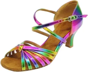 HROYL Latin Dance Shoes Women Waltz Shoes for Girls Salsa Ballroom Dance Shoes Wedding Dance Shoes for Women,Model YCD4