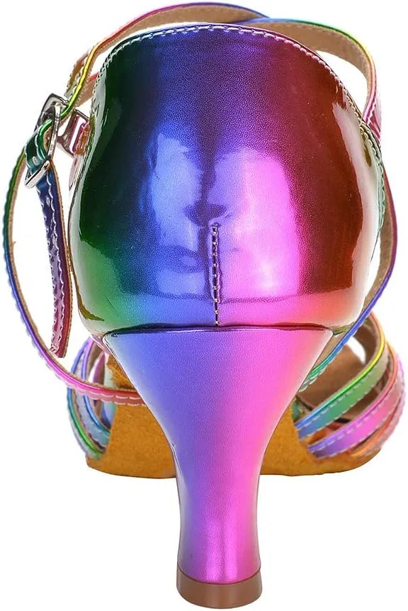 HROYL Latin Dance Shoes Women Waltz Shoes for Girls Salsa Ballroom Dance Shoes Wedding Dance Shoes for Women,Model YCD4