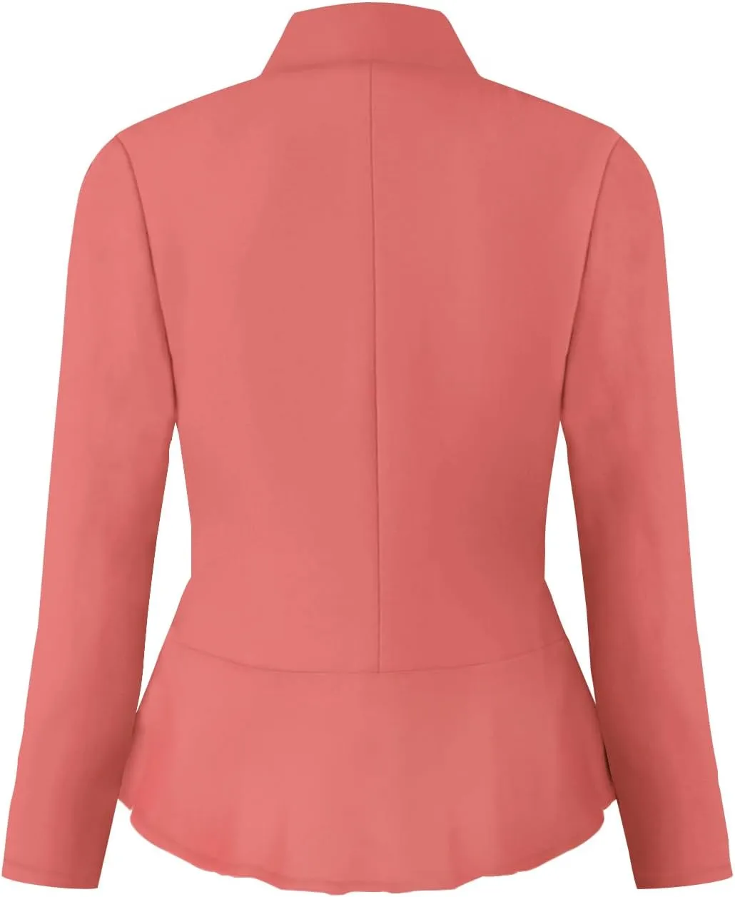 Hybrid & Company Women's Casual Work Office Elegant Open Front Premium Nylon Blazer Jacket