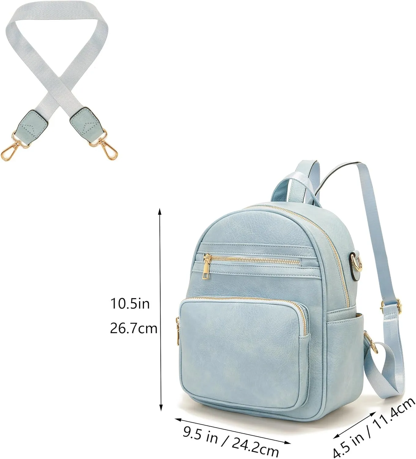 Idesort Small Backpack Purse for Women Girls Cute Backpacks Purse set with Wallet Convertible Shoulder bag