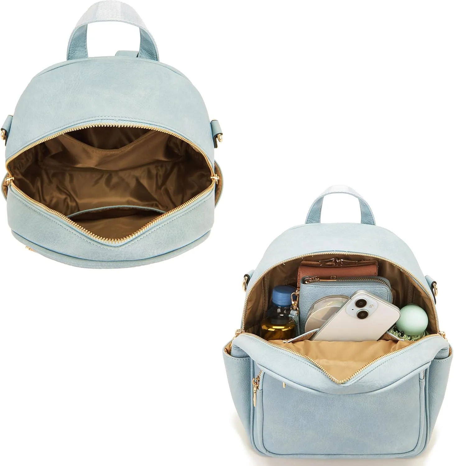 Idesort Small Backpack Purse for Women Girls Cute Backpacks Purse set with Wallet Convertible Shoulder bag