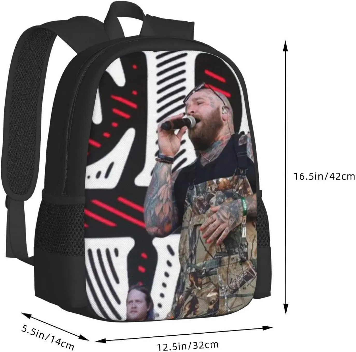 J-elly Roll Bookbags Casual Travel Daypack Lightweight Laptop Backpacks For Hiking Bag Black