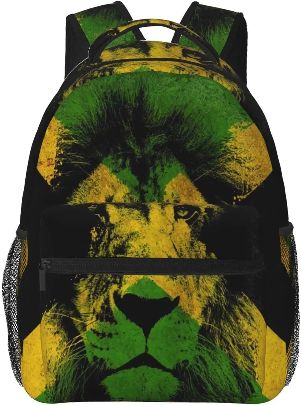 Jamaican Flag Rasta Reggae Judah Lion Backpacks 15in Laptop Backpack Multipurpose Double Shoulder Bag For Men Women Gifts