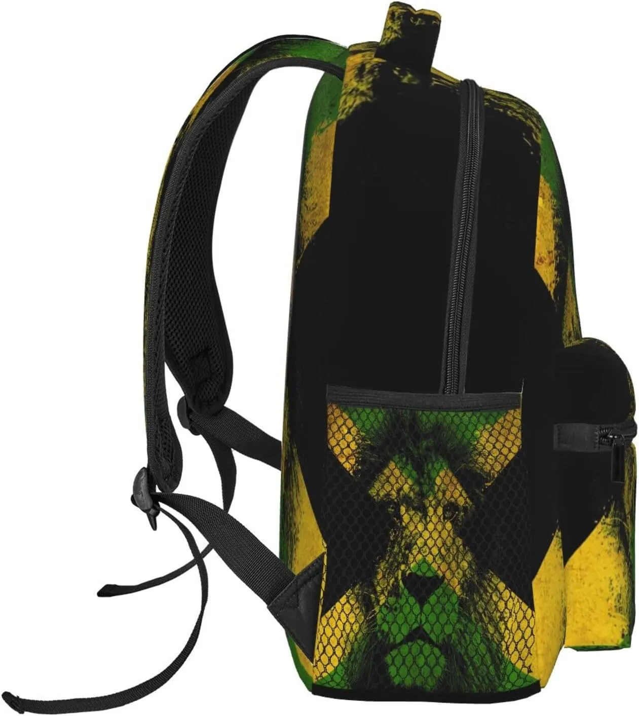 Jamaican Flag Rasta Reggae Judah Lion Backpacks 15in Laptop Backpack Multipurpose Double Shoulder Bag For Men Women Gifts
