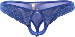 JEShifangjiusu Men Sissy Lace Panties Briefs Sexy Bikini Hole G-String Lingerie Underpants Mesh Underwear Open Front Thong