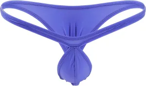 JEShifangjiusu Men'S Ice Silk Thongs Underwear Sexy Pouch Bikini Jockstrap G-String Briefs See Through T-Back Thong Lingerie