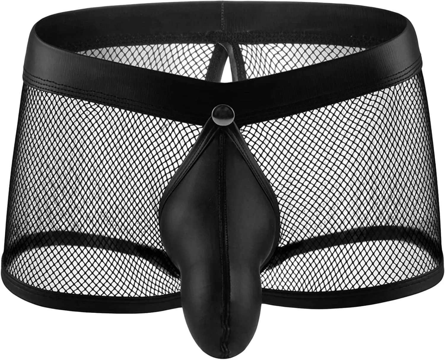JEShifangjiusu Men'S See Through Bulge Pouch Lingerie Fishnet Athletic Jockstrap Trunks Underwear Breathable Boxer Briefs