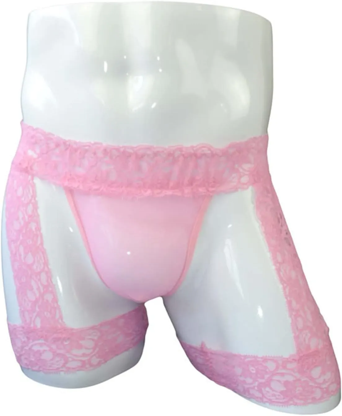 JEShifangjiusu Men'S Sissy Pouch Boxers Briefs Lace Floral Thong Bikini G-String Bikini Crossdress Briefs Lingerie Panties