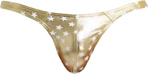 JEShifangjiusu Men'S Thong Comfort Underwear Sexy Butt Lift Low Raise Thong G-String Leather Bikini Briefs Trunks Shorts