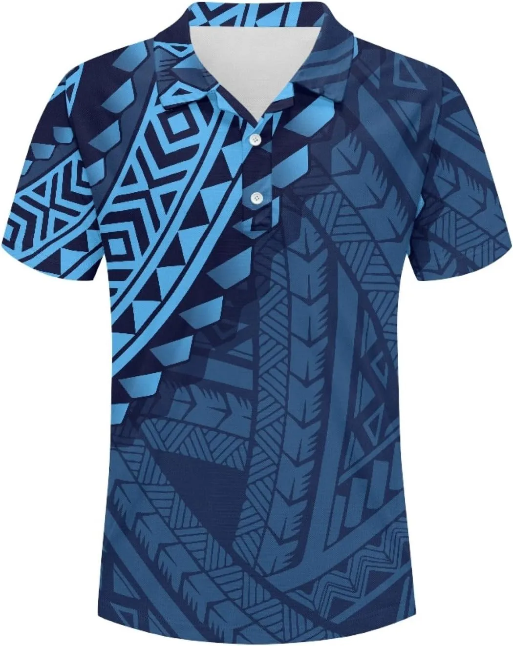 JooMeryer Men's Polynesian American Samoa 3D Printed Golf Shirts Short Sleeve Summer Polo Shirt