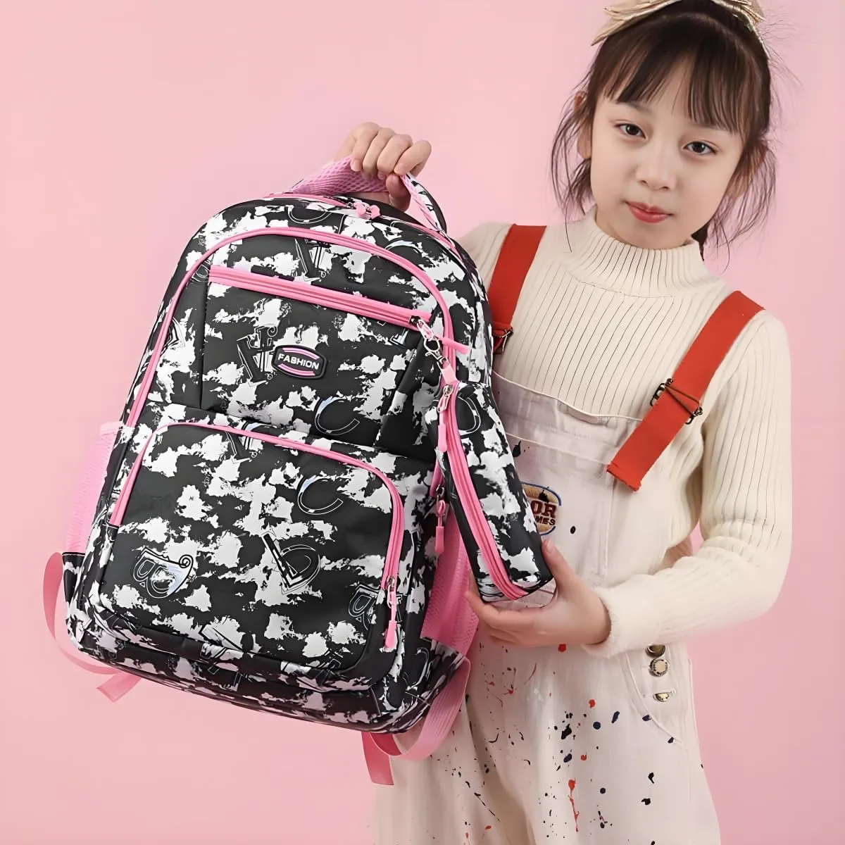 Kid Backpack for Girls Boys Bookbag Elementary Middle School Backpacks Kids School Bag Travel Back Pack(Black)