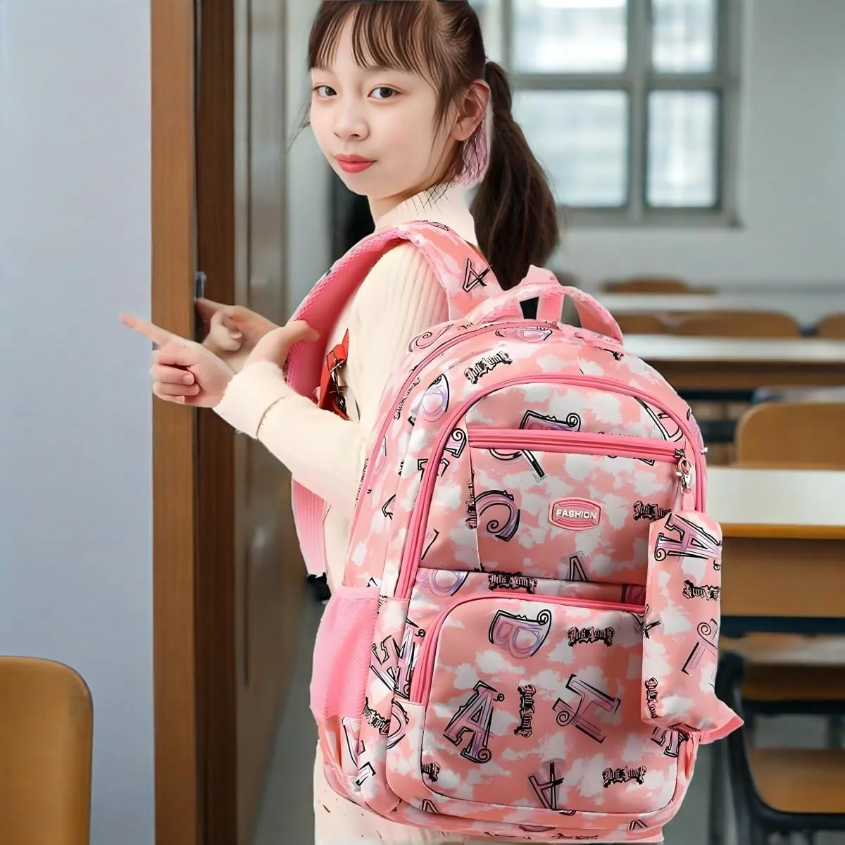Kid Backpack for Girls Boys Bookbag Elementary Middle School Backpacks Kids School Bag Travel Back Pack(Pink)