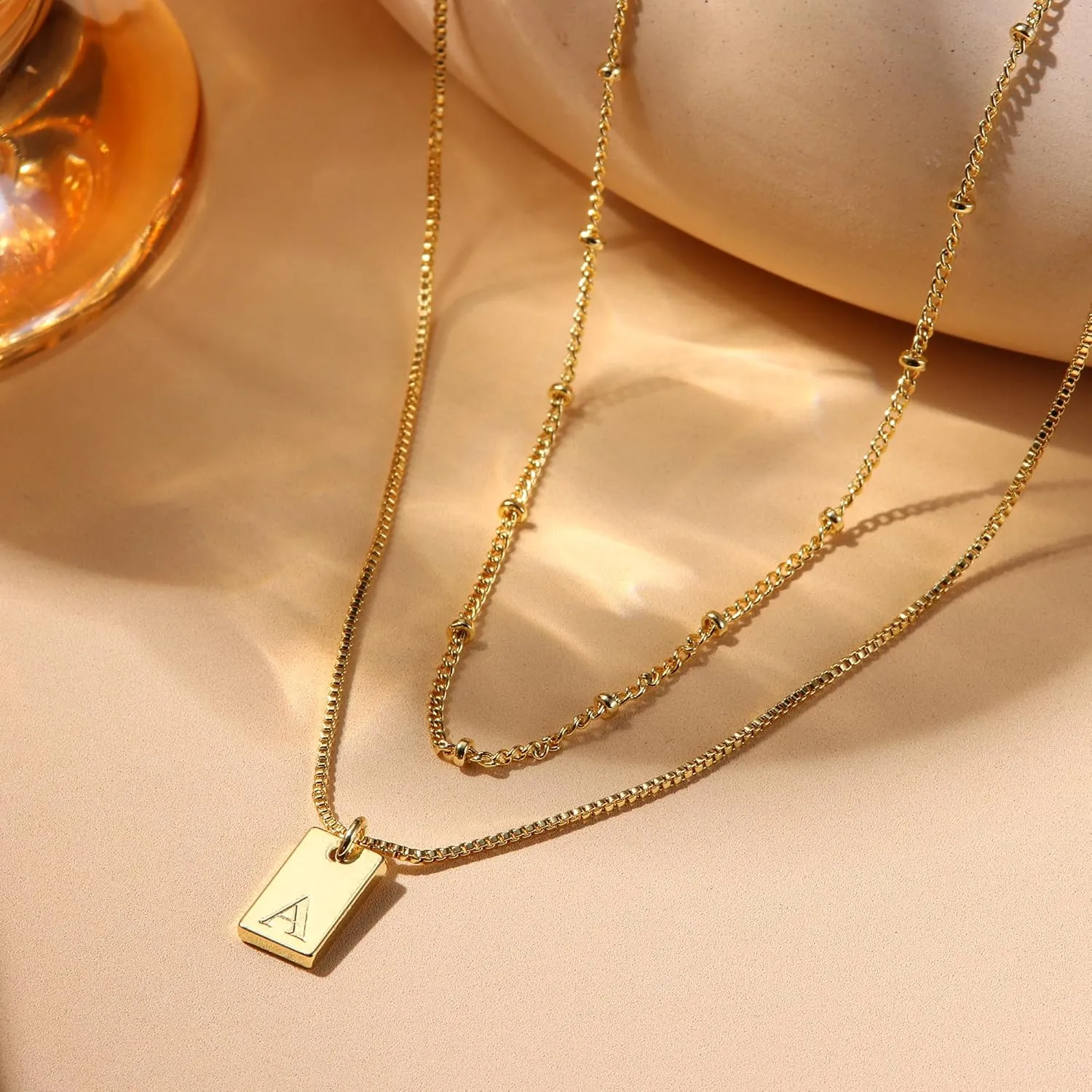 Krfy Cursive Gold Initial Pendant Necklace Iced Out Miami Cuban Link Chain for Women 18K Gold Plated Alphabet Letter Pendant Choker Hip Hop Chain Trendy Rapper Jewelry