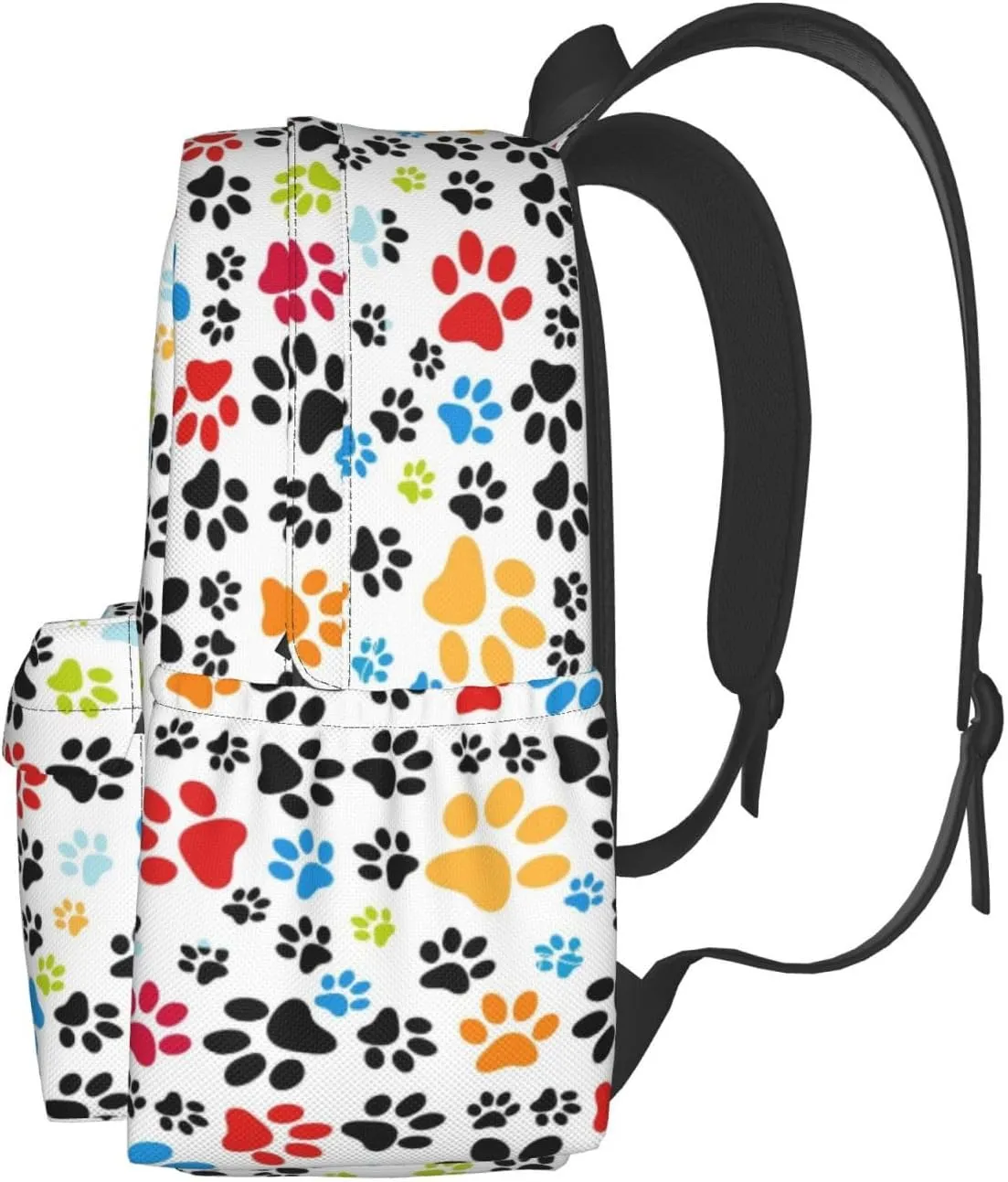 Laptop Backpack for Men Women Colorful Cat Dog Paws Casual Travel Backpacks Lightweight College Backpack with Laptop Compartment for Daily Commutes Work Travel Hiking Daypack