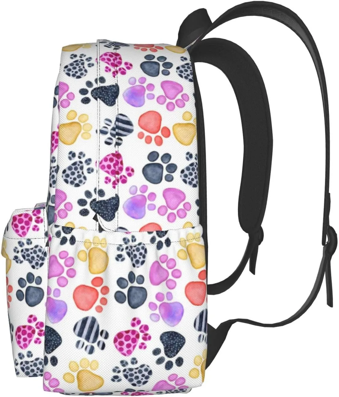 Laptop Backpack for Men Women Colorful Cat Paw Casual Travel Backpacks Lightweight College Backpack with Laptop Compartment for Daily Commutes Work Travel Hiking Daypack